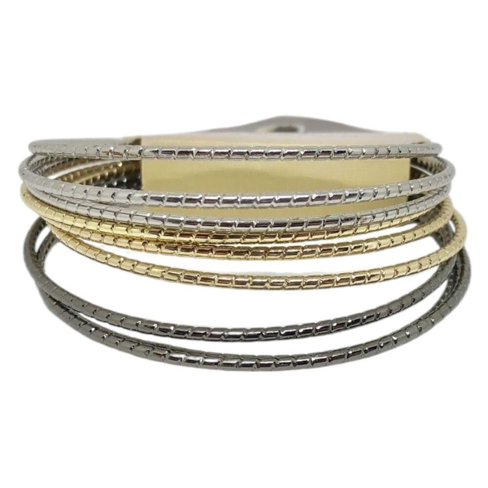 New Womens One Way Collection Mixed Metal Bracelet Bangle Stack